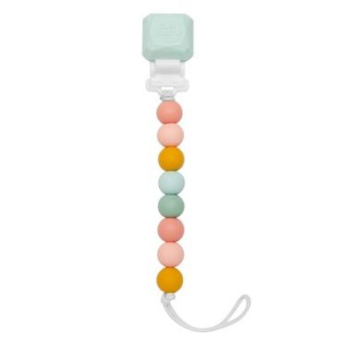 Loulou Lollipop Gem Silicone Pacifier Clip - Rainbow: BPA-Free, Phthalate-Free