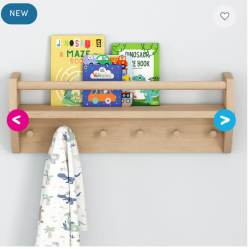 Wall Shelf With Pegs – Max and Lily