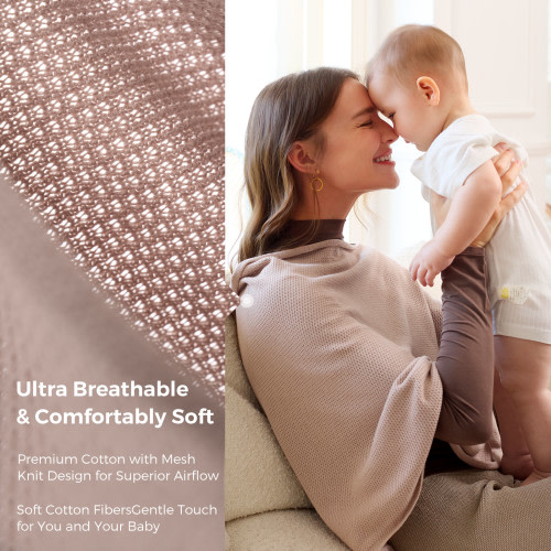Nursing Cover - Muti-Use Privacy Poncho - Brown