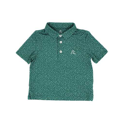 The Lil' Mulligan | Performance Polo | The Mulligan - Fairway Green/White