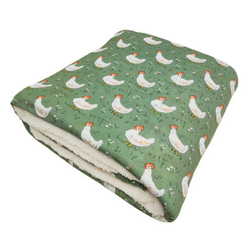 Spring Chicken Fuzzy Bamboo Blanket
