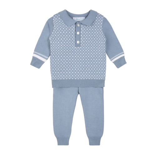 Boys Geo Knit Polo Set