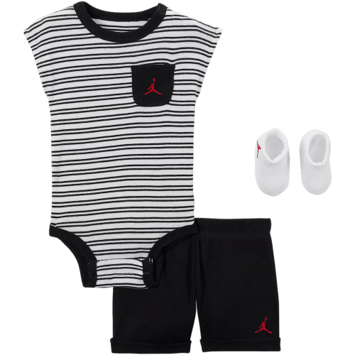 Jordan Infant Boys' Essential Striped 3-Piece Set - Black