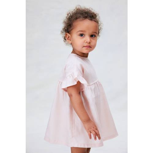 2-PIECE LINEN DRESS AND BLOOMERS SET
