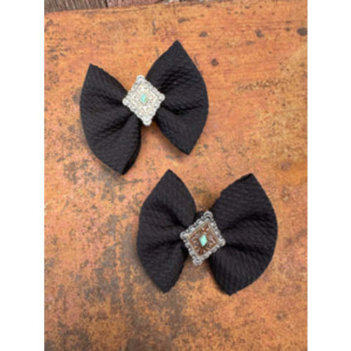 Black concho piggy hair clips – Six shooter boutique