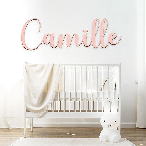 Personalized Nursery Name Sign - Custom Wooden Name Signs for Kids Room, Personalized Name Sign for Nursery - Perfect Baby Shower Gift & Wall Name Decoration