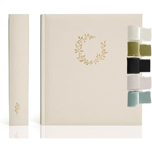 Premium Scrapbook Album - Scrapbook Photo Album with Writing Space - 100 Pages for Multiple Photo Sizes, 4x6, 5x7, 6x8, 8x10 - Acid Free Photo Album for Wedding, Graduation