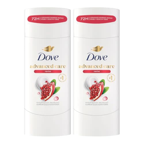 Dove Advanced Care Antiperspirant Stick Revive Pomegrante 2PK 2.6 oz | Advanced Care 72 hour sweat and odor protection for Women