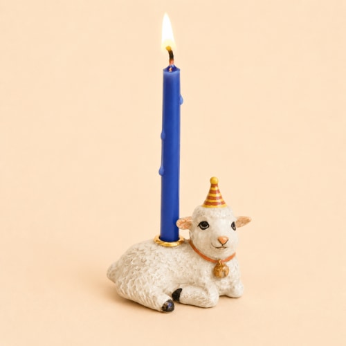 Year of the Goat Cake Topper | Porcelain Party Animal | Candle Holder | Chinese Zodiac
