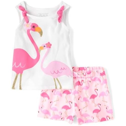 The Children's Place Baby Girls' And Toddler Sleeveless Tank Top and Shorts 2-piece Set
