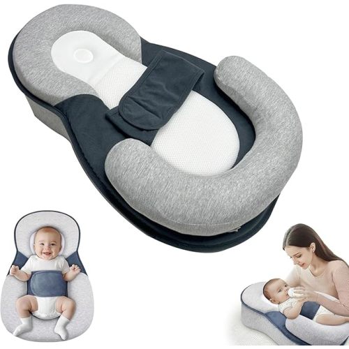 Baby Lounger Pillow for Infant Support Cushion Reflux Pillow, Bottle Feeding, Tummy Time,Wedge Pillow for Newborn,Adjustable Baby Wedge Pillow for Reducing Spit-Up