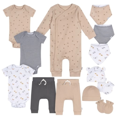 13-Piece Baby Neutral Safari Baby Essentials Gift Set – Gerber Childrenswear