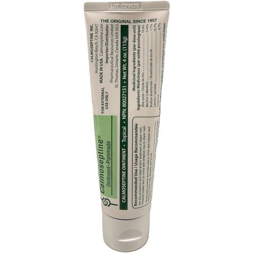 Calmoseptine Ointment for Skin irritations,Diaper Rash,Heat Rash,Insect Bites,and as a Moisture Barrier for Conditions Involving Broken Skin or rashes,(Pack of 2)