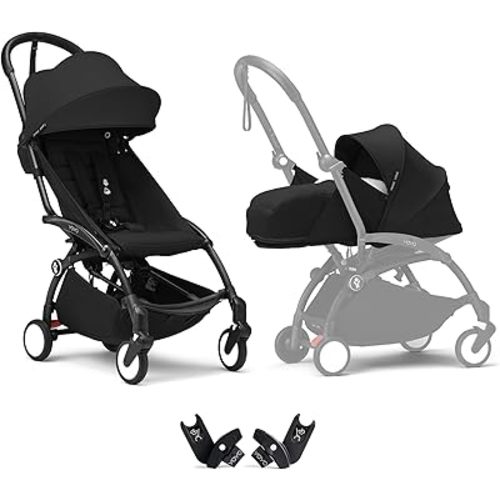 Stokke YOYO3 Stroller from Newborn to Toddler, Easy Folding, Black/Black