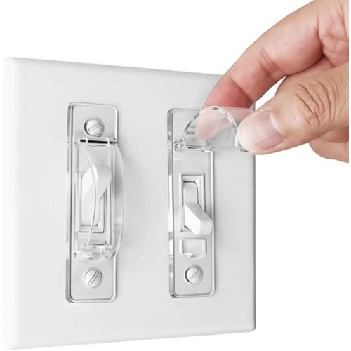 Light Switch Cover, ILIVABLE Child Proof Light Switch Guard Protects Your Lights from being Accidentally Turned On or Off by Children and Adults (Clear, 1 Pack)