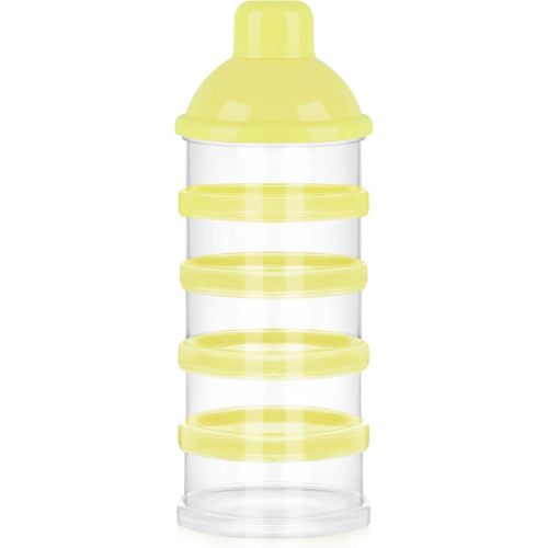 Accmor Formula Dispenser On The Go, 5 Compartments Stackable Formula Container for Travel, Baby Milk Powder Kids Snack Container, BPA Free