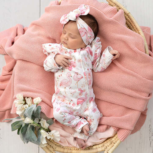 Flamingos Convertible Romper - Size 0000