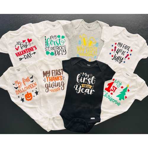 My first Holiday onesies 1- 8pk