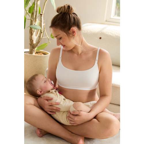 Cotton Scoop Neck Nursing Bralette