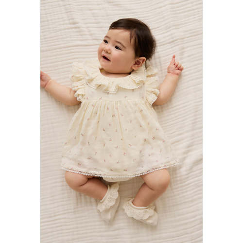 Organic Cotton Muslin Frannie Playsuit - Willow Rose – Jamie Kay USA