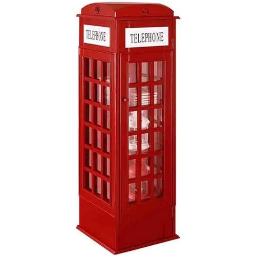 5-tier Wood Bookshelf Telephone Booth Shape,cute Floor Standing Bookcase Storage Rack For Kids&adults,wood London Telephone Booth Storage Shelf cube,decorative Bookshelf Organizer Display Cabinet