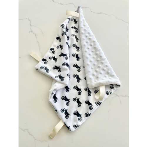 Dirtbike Baby Lovey Minky / Snuggle Blanket