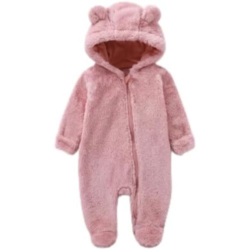 Baby Warm Jumpsuit Winter Snowsuit Footed Romper Kid Fleece Clothes