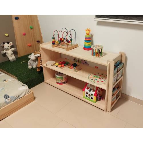 Montessori toy shelf, Spielzeugregal, Toy storage, Children's bookshelf, étagère à jouets, Children's furniture