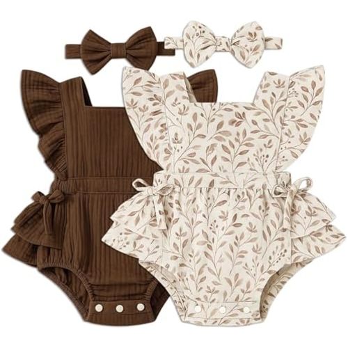 Baby Girls Romper, Toddler Baby Girl Clothes, Ruffle-edge Romper, Infant Girl Gifts, Newborn Comming Home Gift