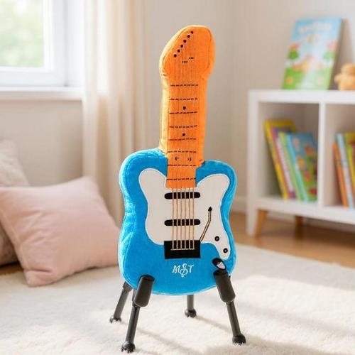 Blue Electric Guitar Plush Toy – Soft Musical Toy for Kids, Baby Shower Gift, Pretend Play, Teacher gifts, Music Toy, SEND, Plushie