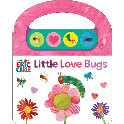 World of Eric Carle, Little Love Bugs Carry Along Handle Sound Book - Perfect Gift for Valentine’s Day - PI Kids