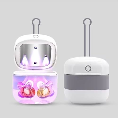 Snappy Portable UV Pacifier Cleaner – Baby Bottle Nipple & Pacifier Cleaner,Travel UV Light Cleaner for Pacifiers, Nipples, Earbuds, Jewelry & More