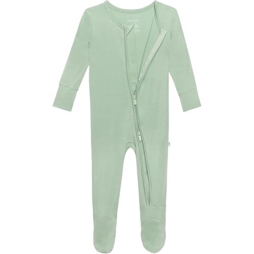 Posh Peanut Baby Boy Footie Pajamas - Soft Viscose Made from Bamboo 2 Way Zipper Sleepers & Onesies with Non-Slip Grips
