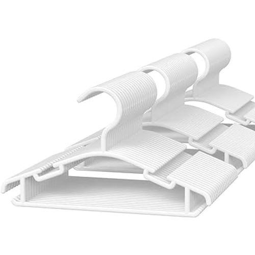 Baby Hangers for Closet - Baby Clothes Hangers 60 Pack Plastic Kids Hangers Clothing Infant Toddler Childrens Hangers White