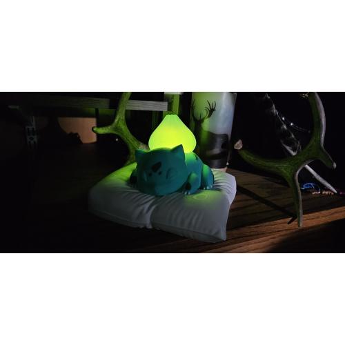 Sleeping Bulbasaur on a pillow night light