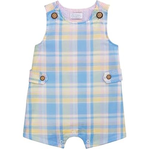 Mud Pie Baby Boy Madras Plaid Spring Jon Jon