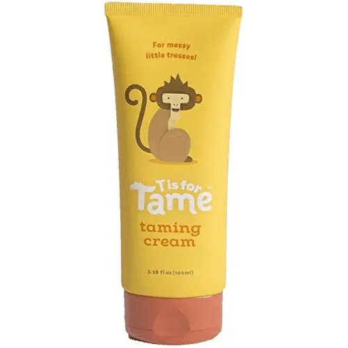 T is for Tame - Hair Taming Cream for Kids, All-Natural for Frizz & Flyaways, Coconut Oil, Leave-in Cream for Babies & Toddlers, Straight or Curly