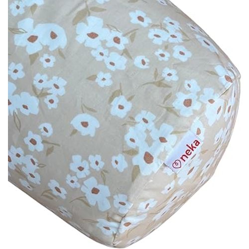 Neka Pregnancy & Nursing Pillow, Adjustable Body Pillow with Organic Buckwheat Filling, Ergonomic Support for Pregnancy & Breastfeeding, Maternity Pillow, Washable Cotton Cover, Made in Canada