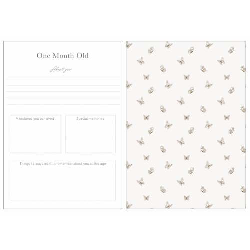 Whimsy Floral + Butterflies Baby Book