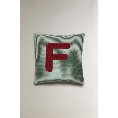 KIDS’ EMBROIDERED LETTER F CUSHION
