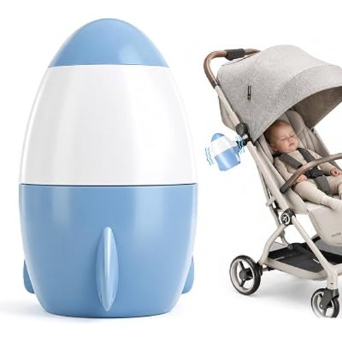 Baby Stroller Rocker Device, 5 Speeds, 40-Min Timer, Silent Motor, Blue