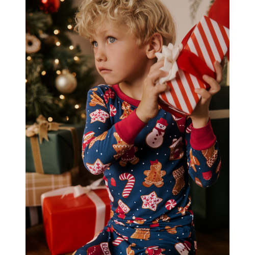 Gingerbread Flurry Two-Piece Pajama Set | Little Sleepies