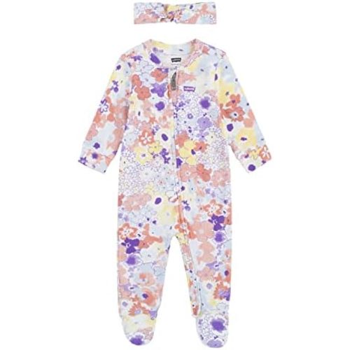 Levi's unisex-baby Long Sleeve Footed Coverall