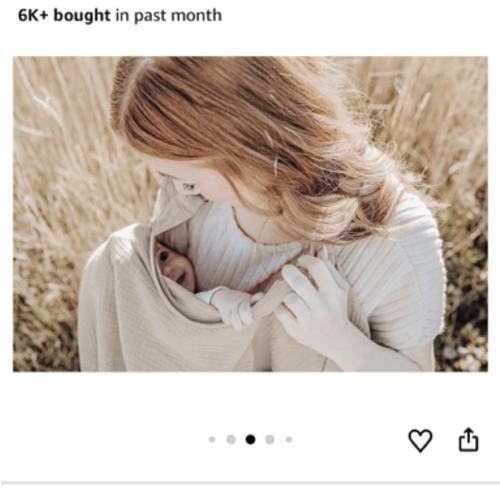 Konssy Muslin Nursing Cover for Baby Breastfeeding, Breathable 100% Cotton Breastfeeding Cover with Rigid Hoop for Mother Nursing Apron, Multi-use Carseat Canopy (Summer Wheat)