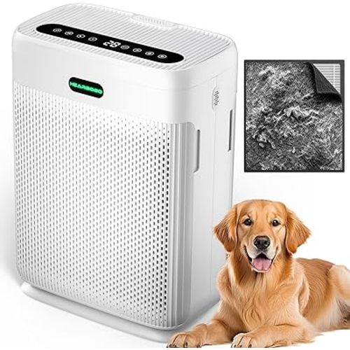 Air Purifiers for Home Large Room up to 3000sq.ft with Washable Filters, PM2.5 Air Quality Sensors, H13 HEPA Double-Sided 8X, Air Cleaner for Bedroom, Dust, Pets, Smoke, Pollon