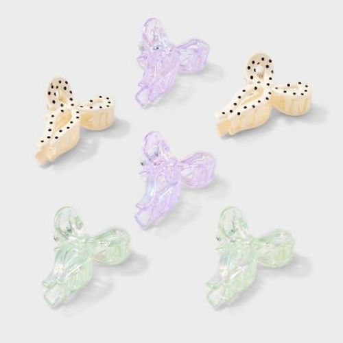 Girls' 6pk Bow Claw Clip Set - art class™
