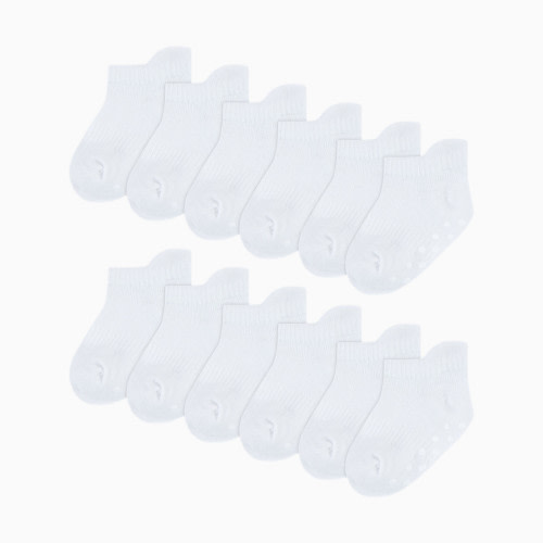 Huggies Gripper Socks (12 Pack) - White, 0-6 M