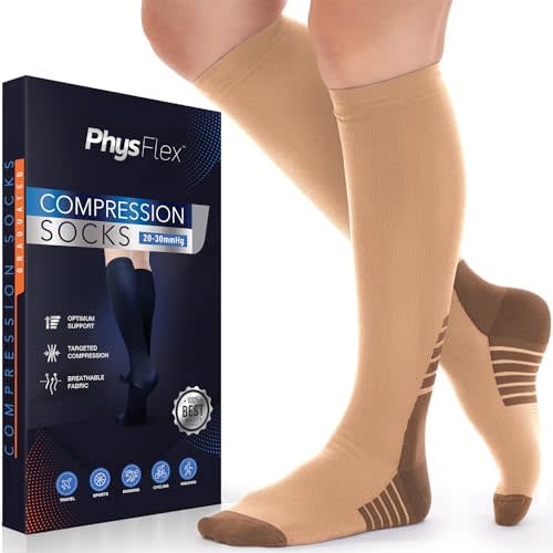 Compression Socks for Women & Men (20-30 mmHg) Support for Travel, Nurses, Pregnancy, Shin Splints, Sports and Everyday Wear