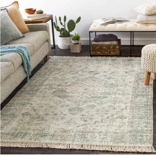 Sandiacre Traditional Dark Green Area Rug - Bold & Elegant