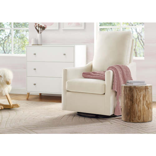 Andie Nursery Glider Swivel Chair with Stain-Resistant LiveSmart Fabri | Delta Children